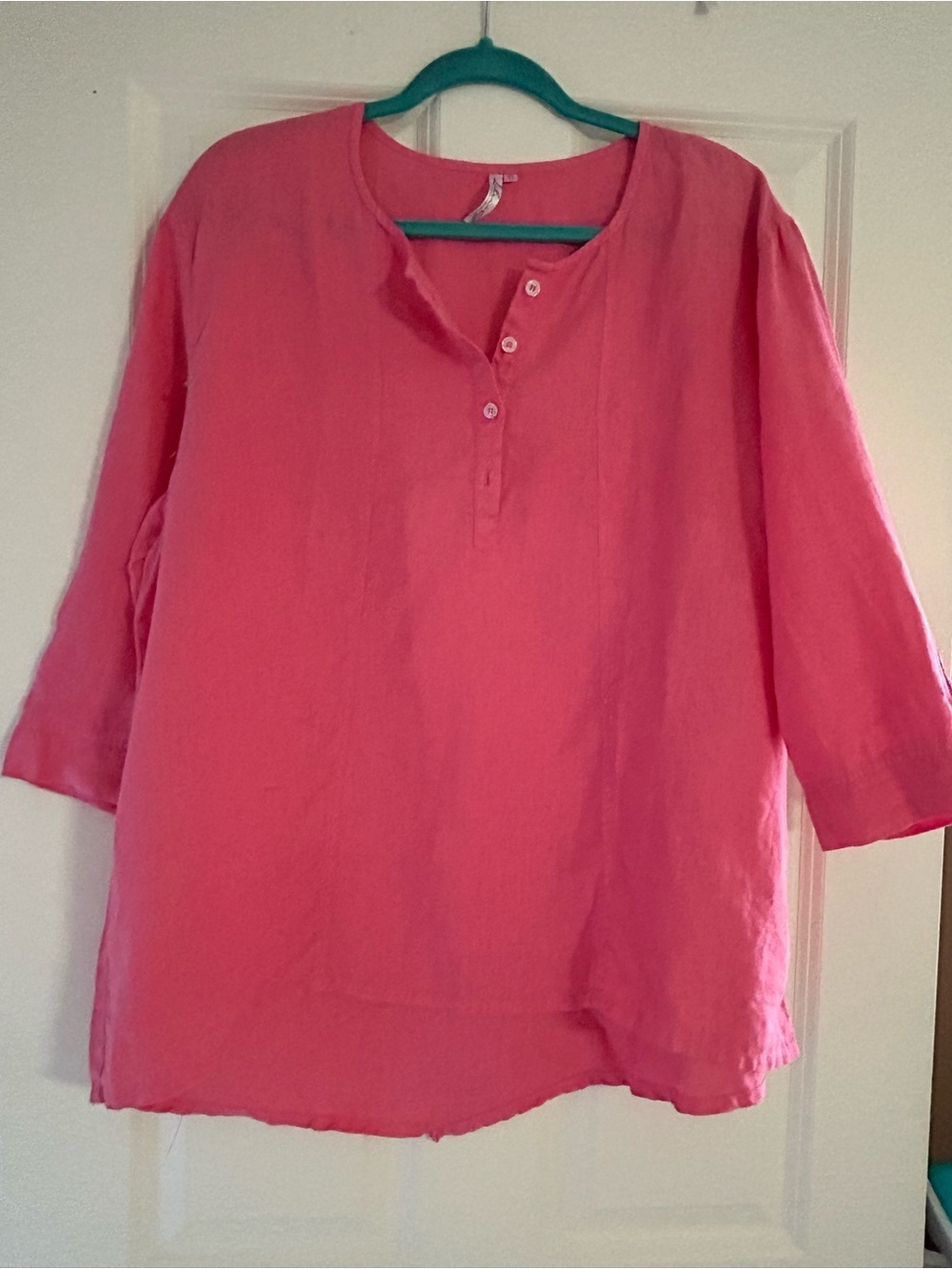 Lulu B Pink Linen Blouse Top